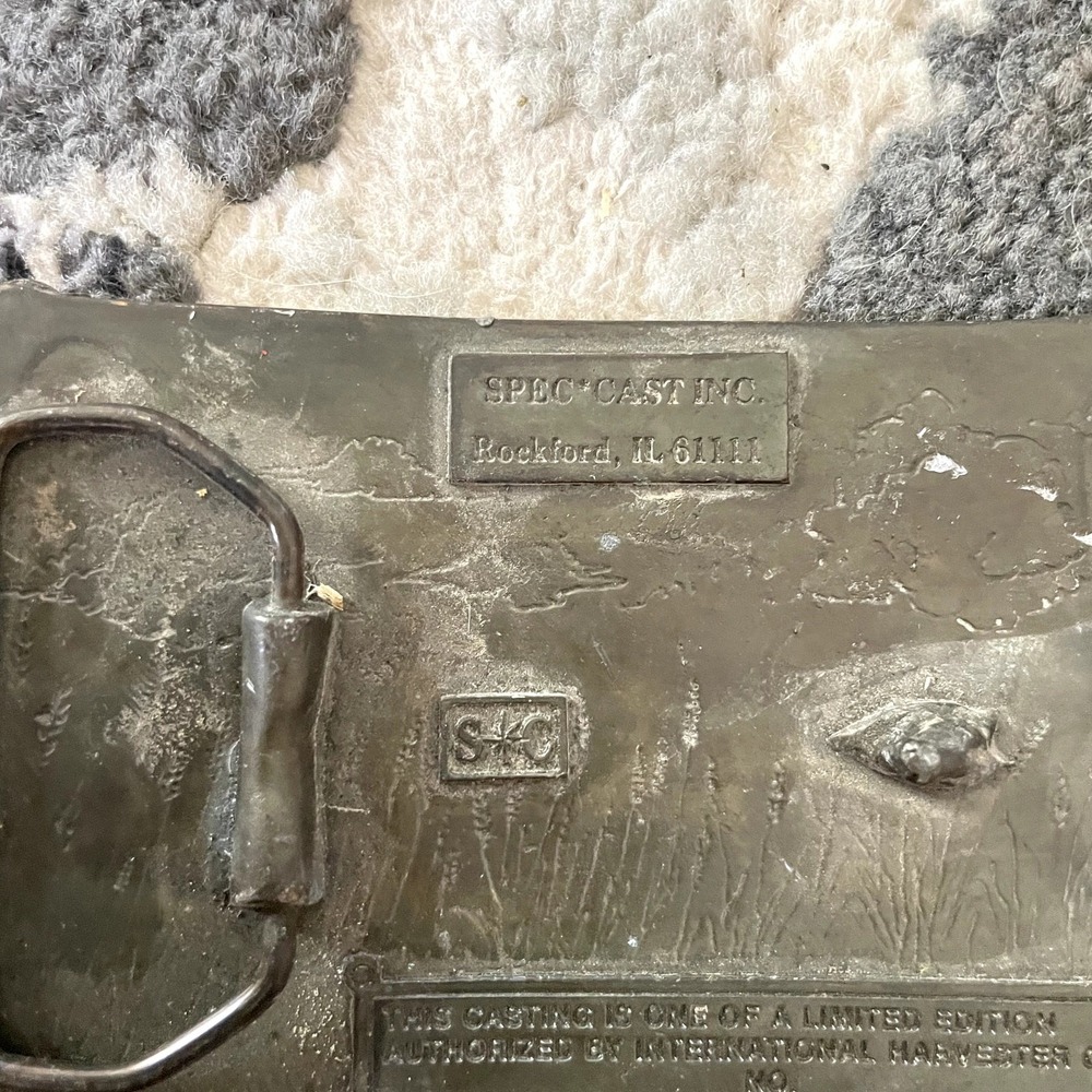 International Harvester Belt Buckle Spec Cast McCormick Reaper Axial Combine - Picture 4 of 7